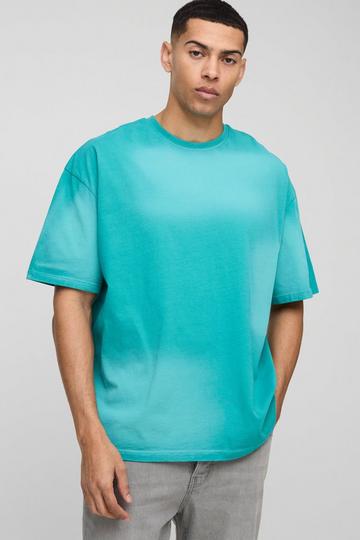 Oversized Spray Wash T-Shirt teal