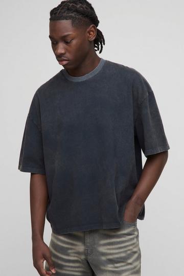 Oversized Boxy Vintage Wash T-Shirt charcoal