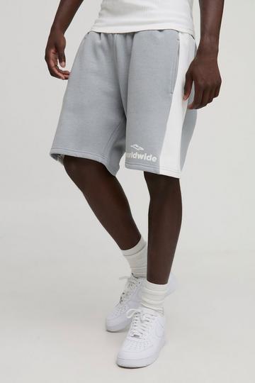 Middellange Baggy Color Block Worldwide Shorts grey