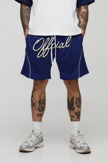 Official Middellange Baggy Sport Shorts navy
