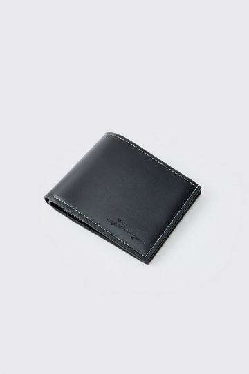 BHM Script Debossed Wallet black