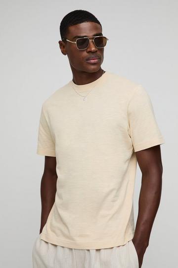 Mönstrad t-shirt sand