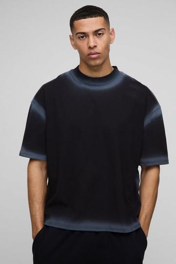 Oversized Boxy Washed Seam T-Shirt charcoal