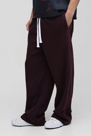 Gebleekte Wide Leg Joggingbroek Met Naaddetail chocolate