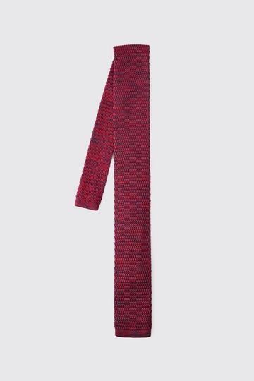 Textured Knit Formal Tie red