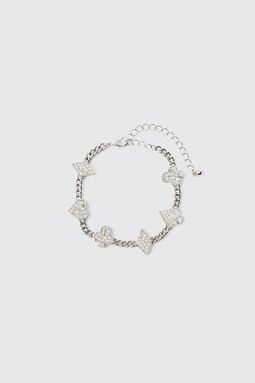 Iced Charm Bracelet silver