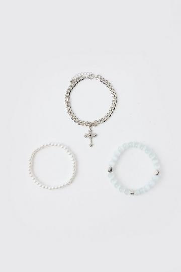 Pearl Bracelet 3 Pack white