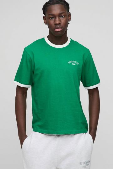 Boxy Homme T-Shirt Met Contrasterende Zoom green