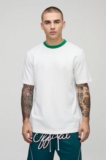 T-Shirt Met Contrasterende Zoom En Crewneck green