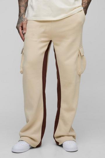Tall Cargo Flared Gusset Joggers sand
