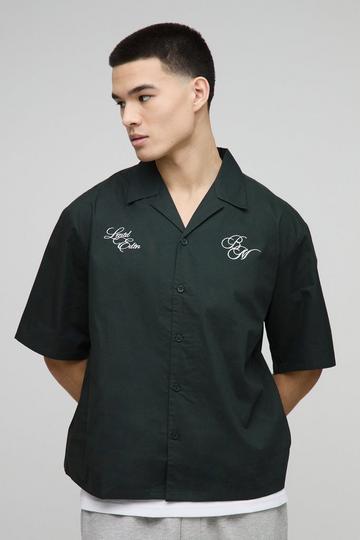 Oversized BM Peached Cotton Revere Shirt khaki