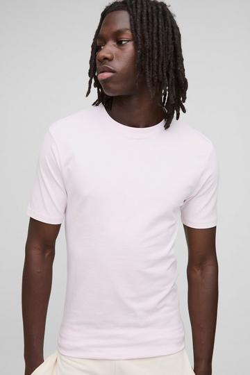 Basic Muscle Fit T-Shirt Met Crewneck light pink