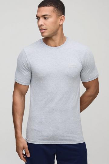 MENS. Basic Muscle Fit T-Shirt Met Crewneck grey marl