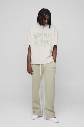 Oversized Homme T-Shirt & Gusset Jogger Long Set sage