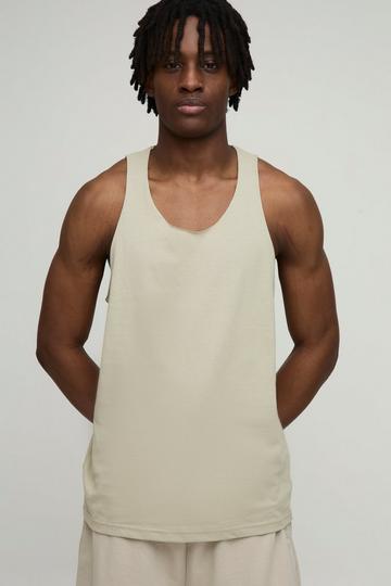 Débardeur basique à dos nageur light khaki