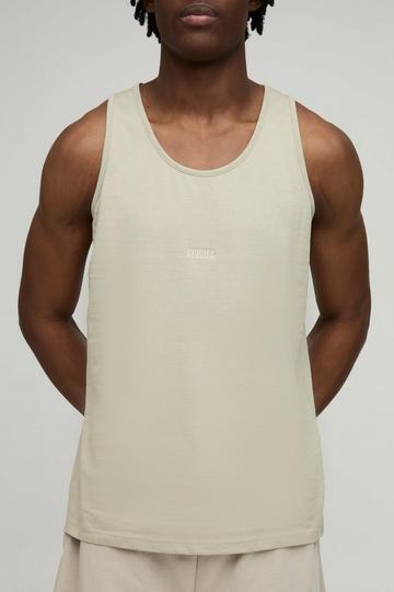 MAN. Veste basique sans manches light khaki