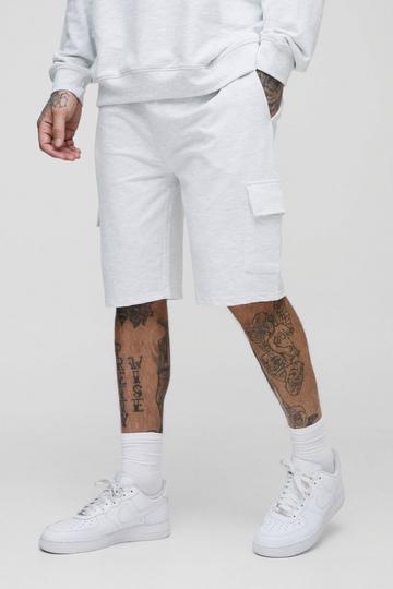 Tall Basic Regular Fit Cargo Shorts grey marl