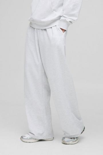 Tall 260GSM Loopback Wide Fit Basic Joggers grey marl