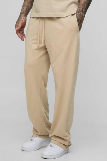 Tall 260GSM Loopback Straight Fit Basic Joggers taupe
