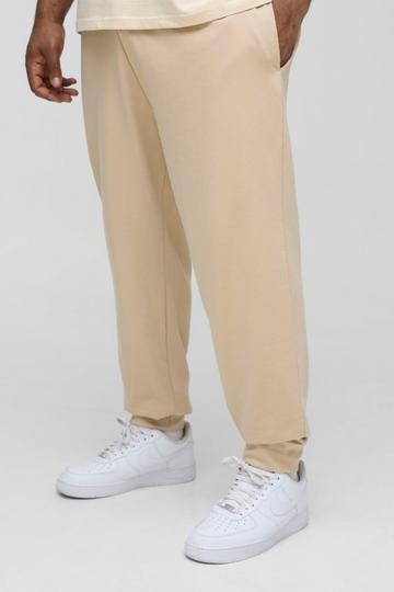 Plus Basic Regular Fit Joggingbroek taupe