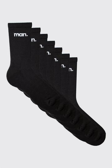 7 Pack MAN Sports Socks black