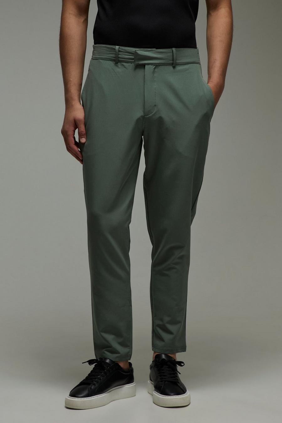 Man Active Stretch Tapered Golf Trousers | boohoo USA Man Active Stretch Tapered Golf Trousers | boohoo USA