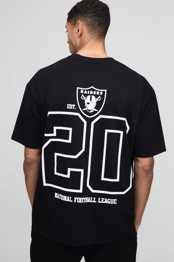 Oversized NFL Raiders License T-Shirt black