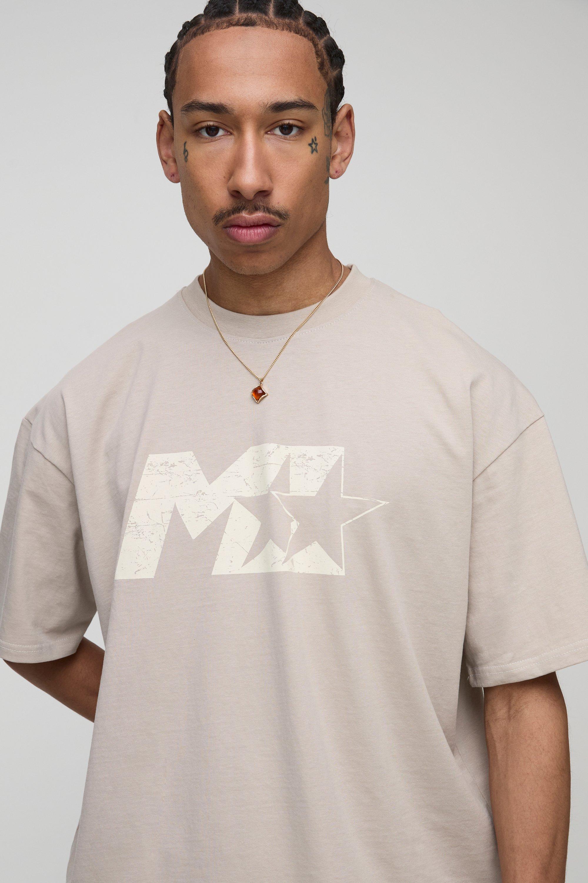 boohoo BOXY M STAR スター Tシャツ & ショート セットアップ Oversized Boxy M Star T-Shirt & Gusset Short Set | boohoo IL