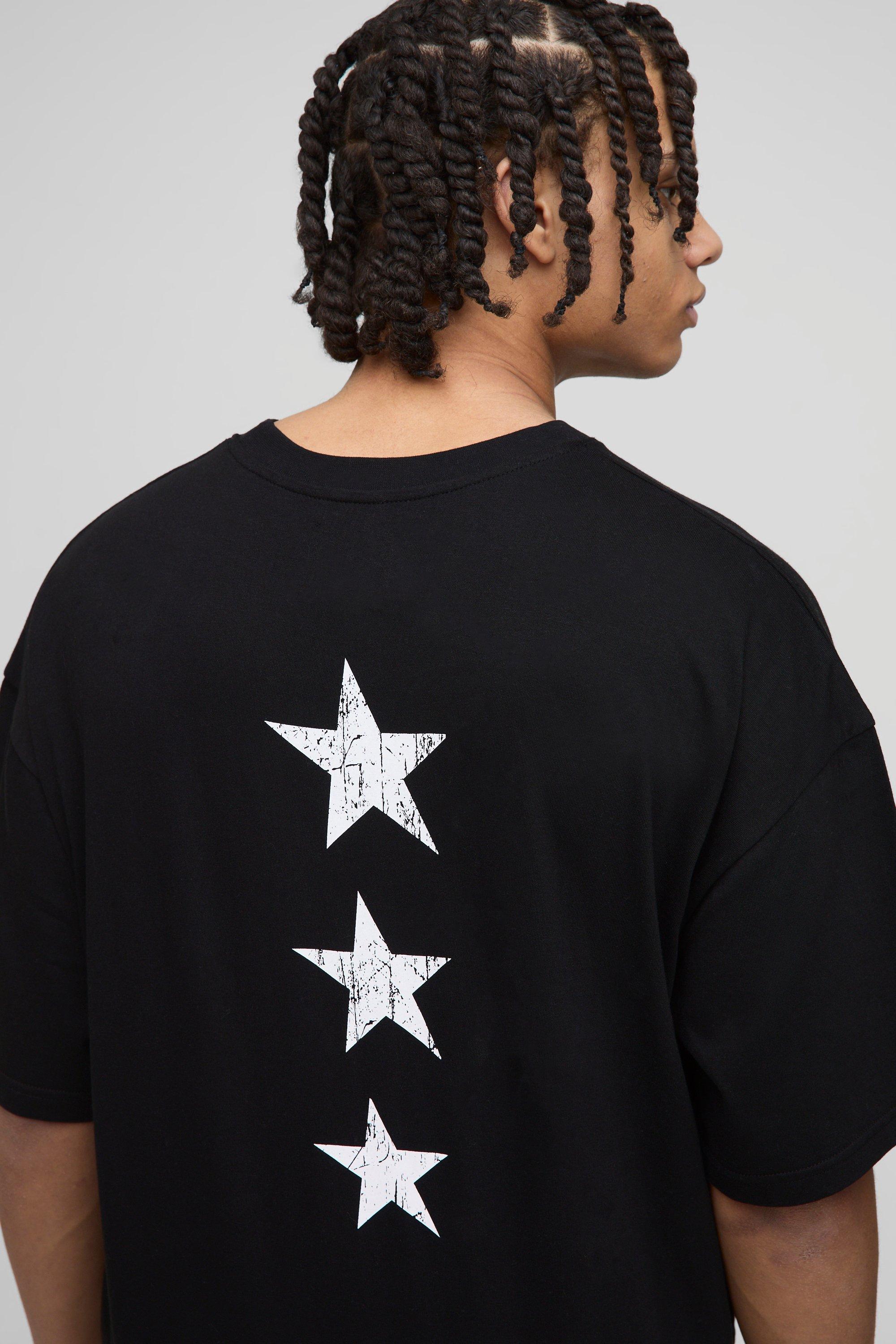 boohoo BOXY M STAR スター Tシャツ & ショート セットアップ Oversized Boxy M Star T-Shirt & Gusset Short Set | boohoo IL