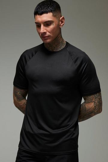 Tall Man Active Lightweight Essentials Gym Regular Fit Raglan T-shirt black