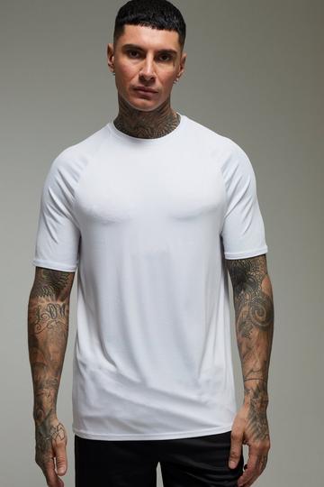 Tall Regular Fit Regular Fit Raglan Essentials Man Active T-Shirt white