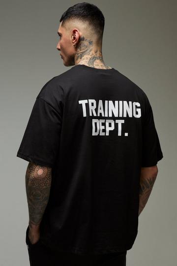 Tall Oversized Man Active Training Dept T-Shirt black
