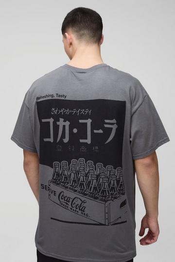 Oversized Coca Cola License Printed T-Shirt charcoal