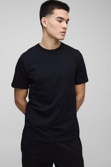 MENS. Basic T-Shirt Met Crewneck black