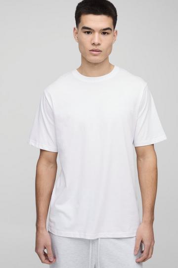 White MAN. Basic Crew Neck T-Shirt