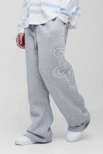 Grey Tall Wide Leg Official Outline Jogger