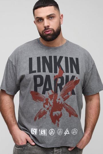 Plus Linkin Park License Print T-Shirt charcoal