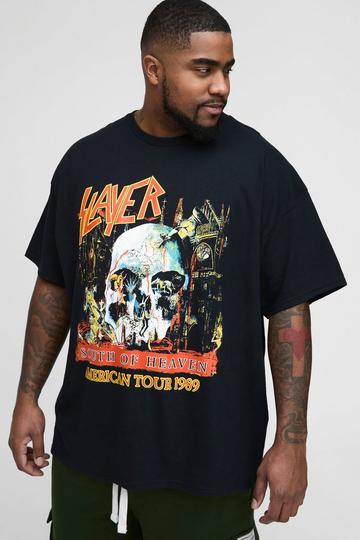 Black Plus Slayer License Print T-Shirt