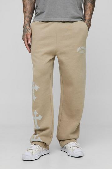 Tall Relaxed Puff Print Cross Jogger khaki