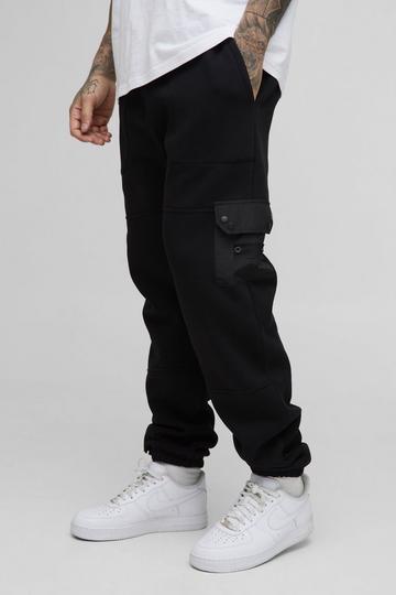 Tall Utility Pocket Jersey Jogger black