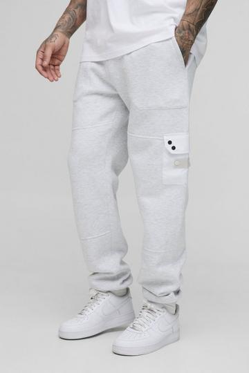 Tall Utility Pocket Jersey Jogger grey marl