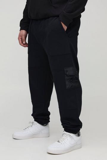 Plus Utility Pocket Jersey Jogger black