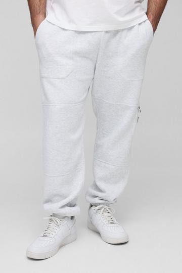 Plus Utility Pocket Jersey Jogger grey marl