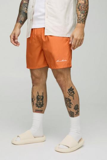 Mid Length Worldwide Swim Short orange