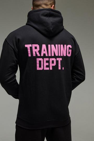 Man Active Training Dept Oversized Hoodie black
