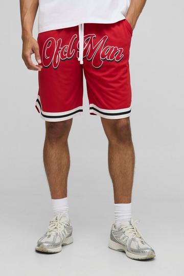 Ofcl Man Mesh Basketbal Shorts red