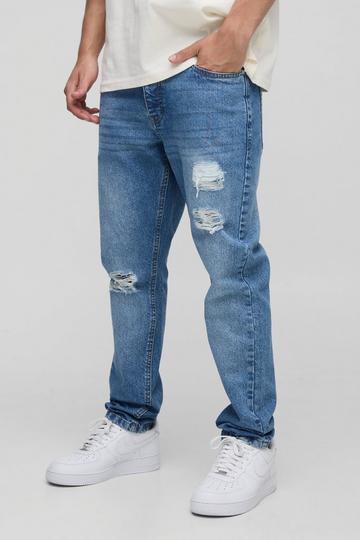 Jean slim délavé bleu clair light blue
