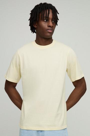 Basic T-Shirt Met Crewneck yellow