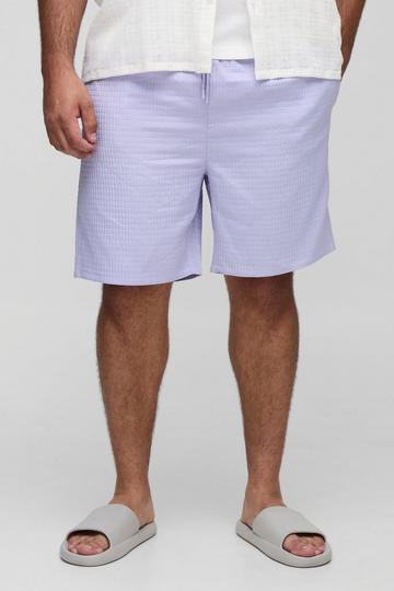 Lila Violet Plus Lange Ribfluwelen Zwembroek