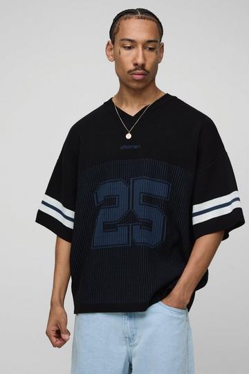 Gebreid Mesh Hockey T-Shirt black